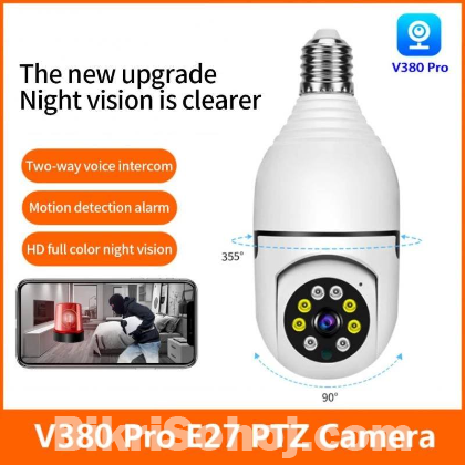 V380 Bulb WIFI E27 PTZ HD Infrared Night Vision cc Camera